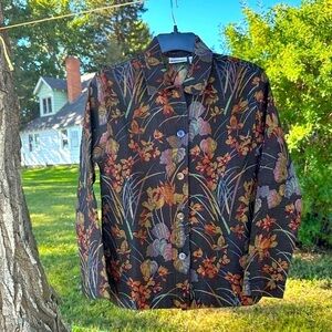 Chicos Floral Jacket Formal Blazer, Womens 4 (Chicos Size 0) Career Blazer